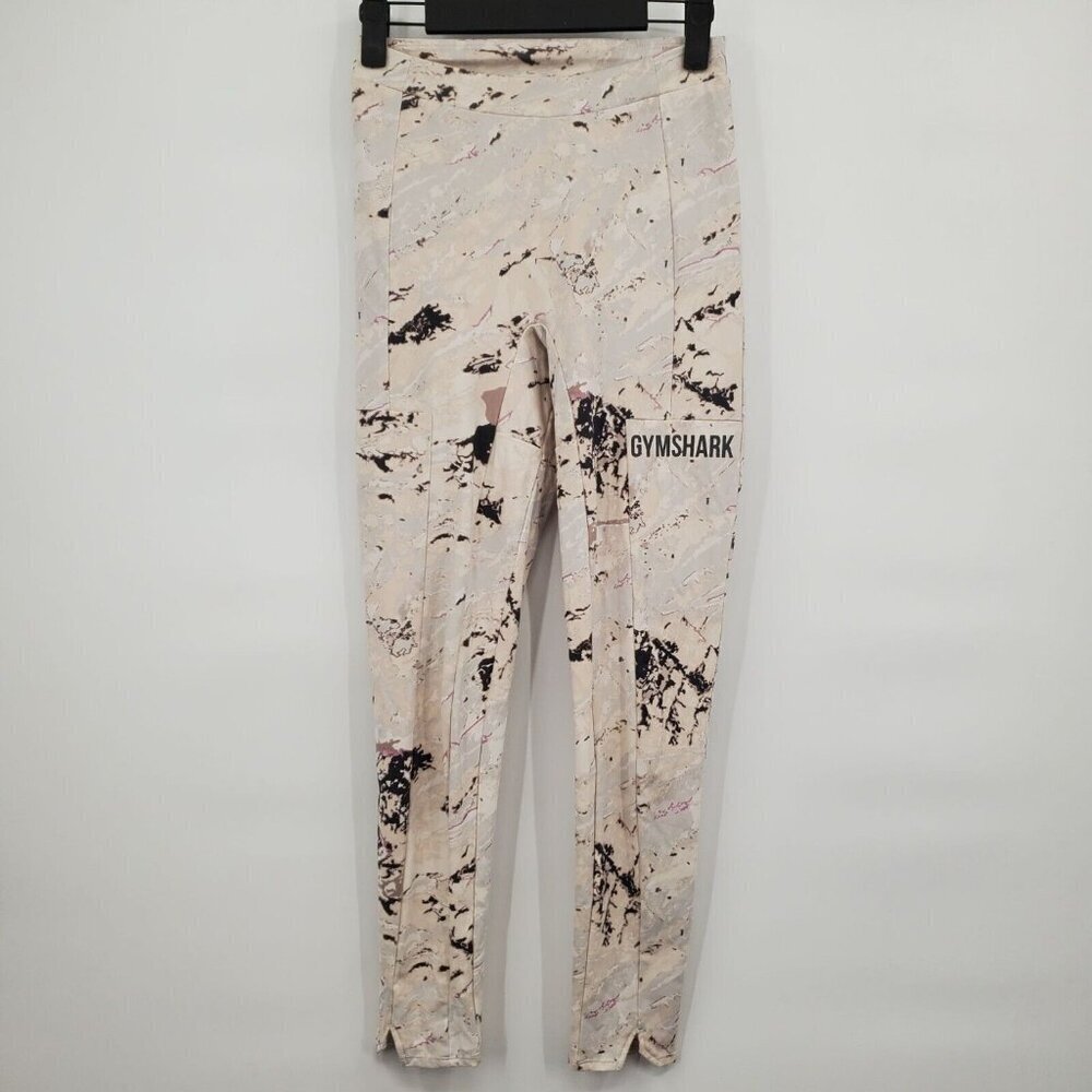 Gymshark Ori Marbled Print Yoga Leggings Gym Dance Pants 7/8 Length Small Women